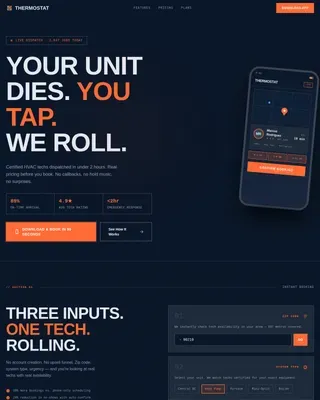 HVAC Digital Presence Booking Website Template