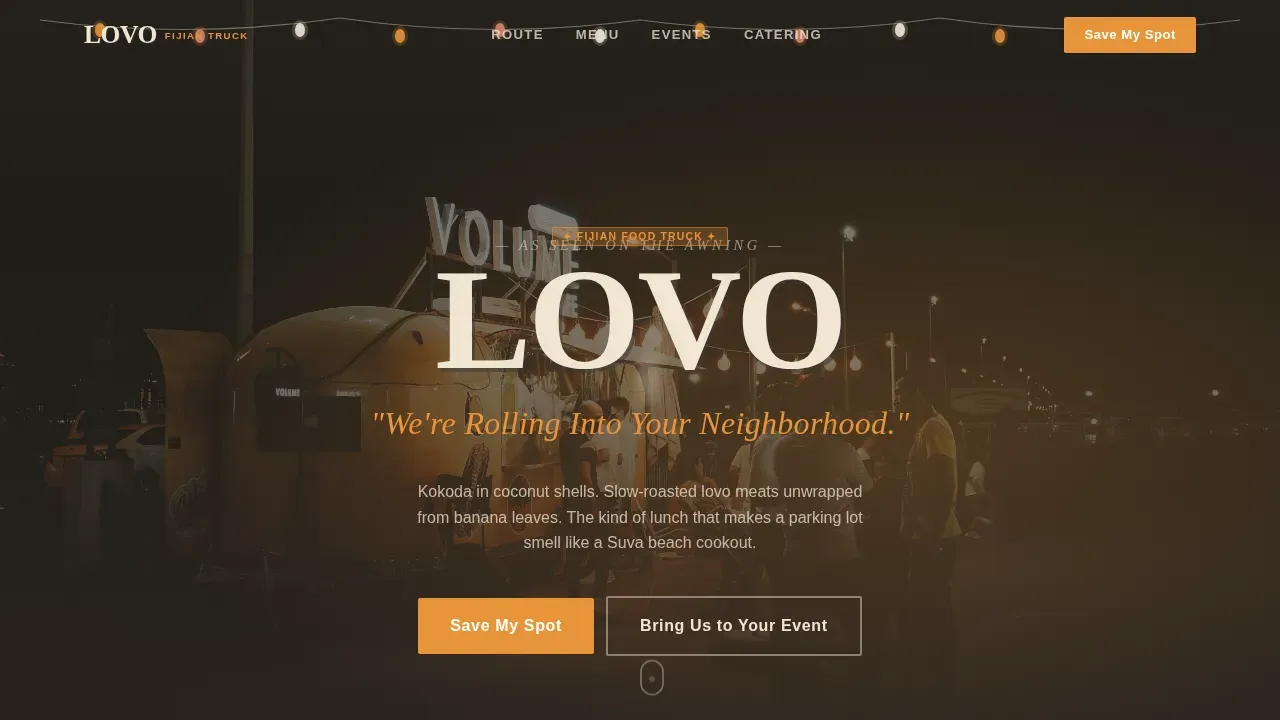 Food Truck Event Landing Page Template
