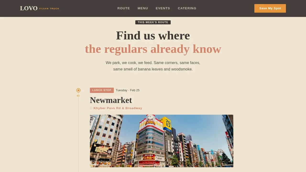 Food Truck Event Landing Page Template