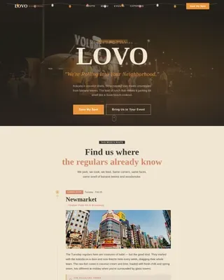 Food Truck Event Landing Page Template