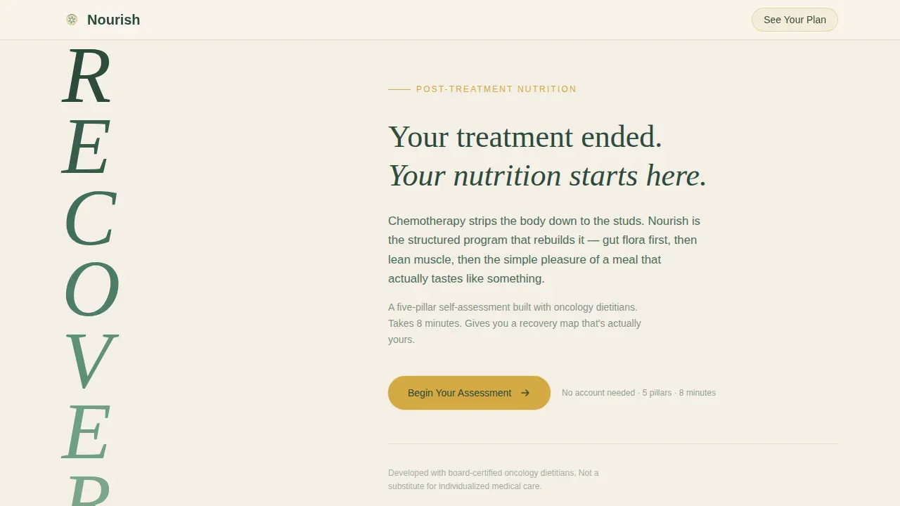 Expert Cancer Recovery Care Professional Website Template