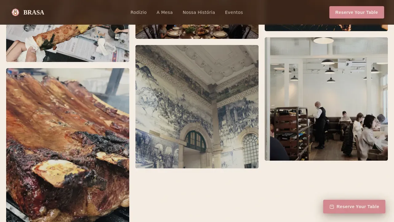 Tableside Carving Restaurant | Free Website Template | Rocket