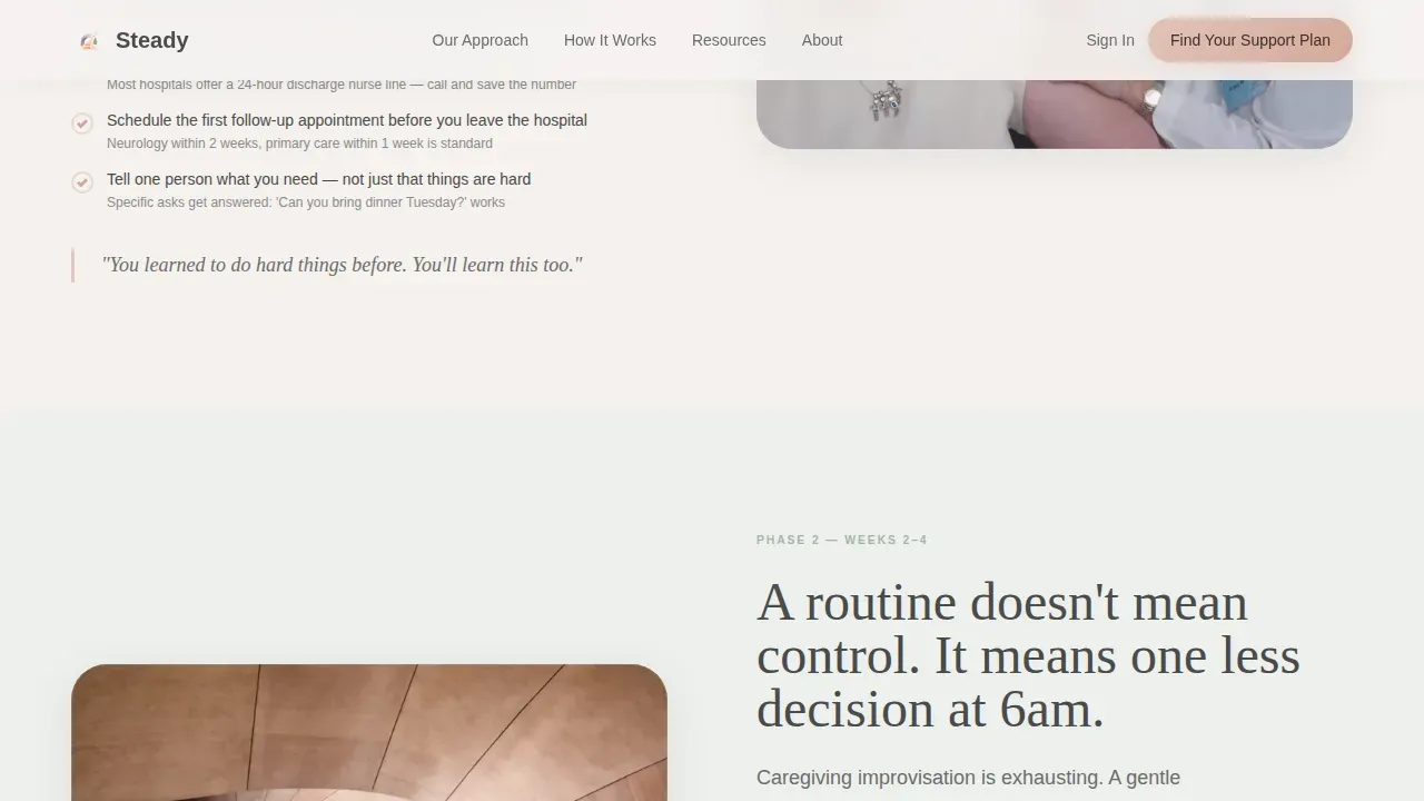 Supportive Rehabilitation Coaching Landing Page Template