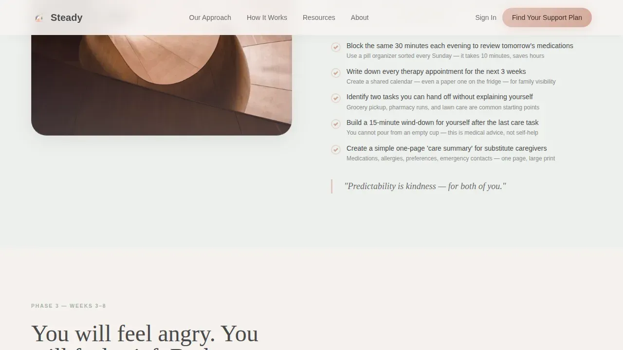 Supportive Rehabilitation Coaching Landing Page Template