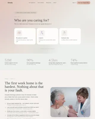 Supportive Rehabilitation Coaching Landing Page Template