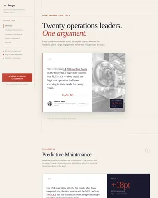 Expert Production Advisory Landing Page Template