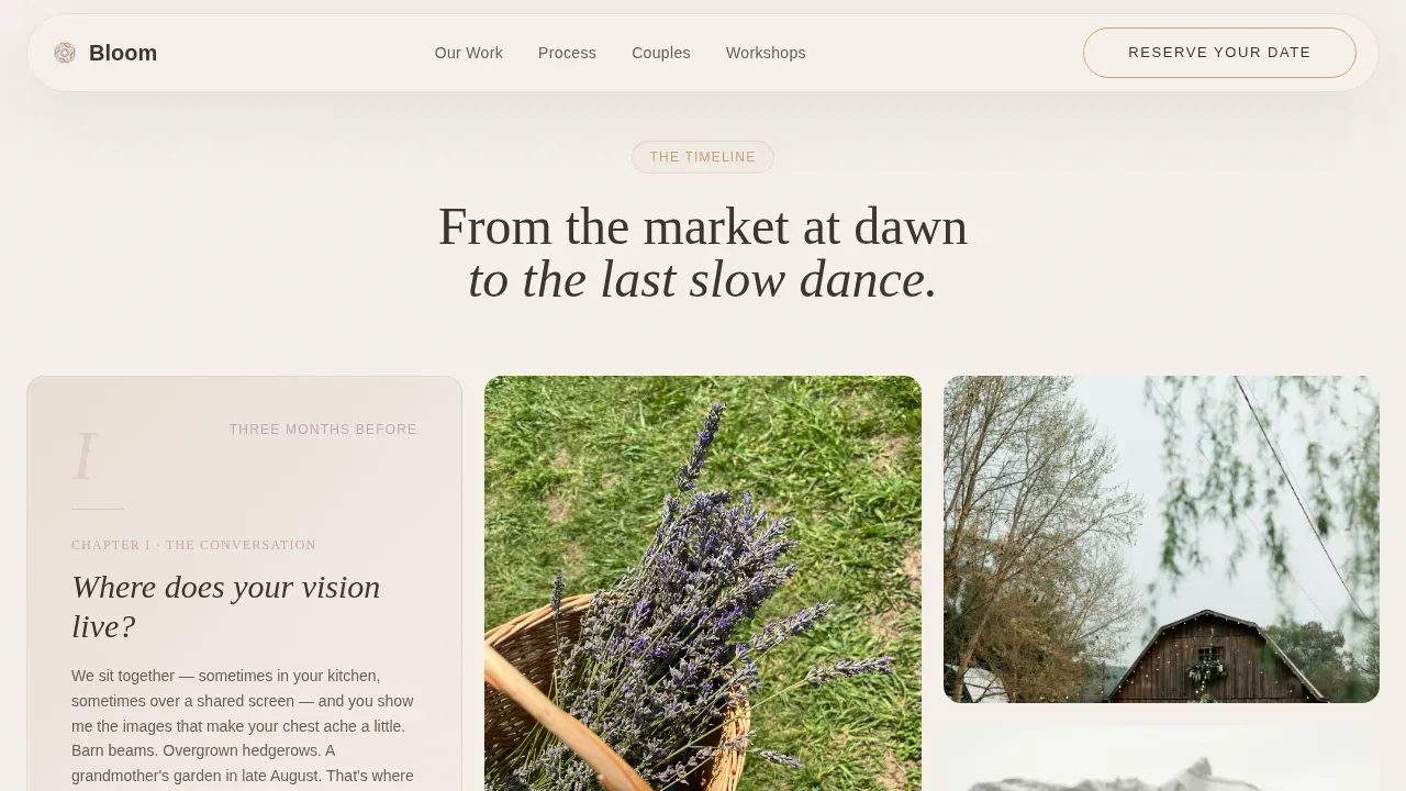 Organic Bohemian Florist Landing Page Template
