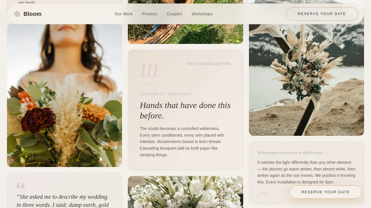 Organic Bohemian Florist Landing Page Template