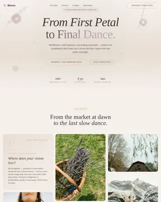 Organic Bohemian Florist Landing Page Template