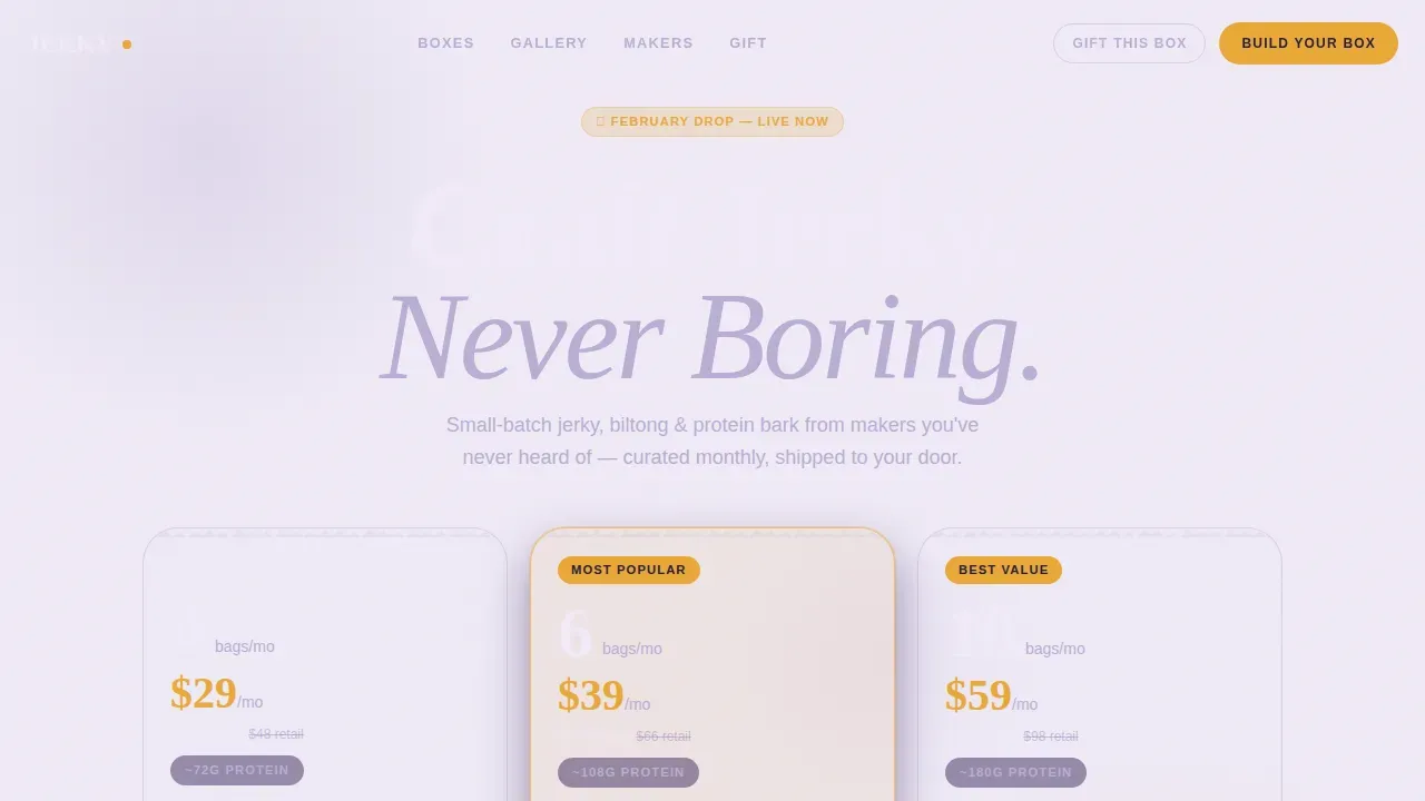 Subscription Box Services Professional Website Template