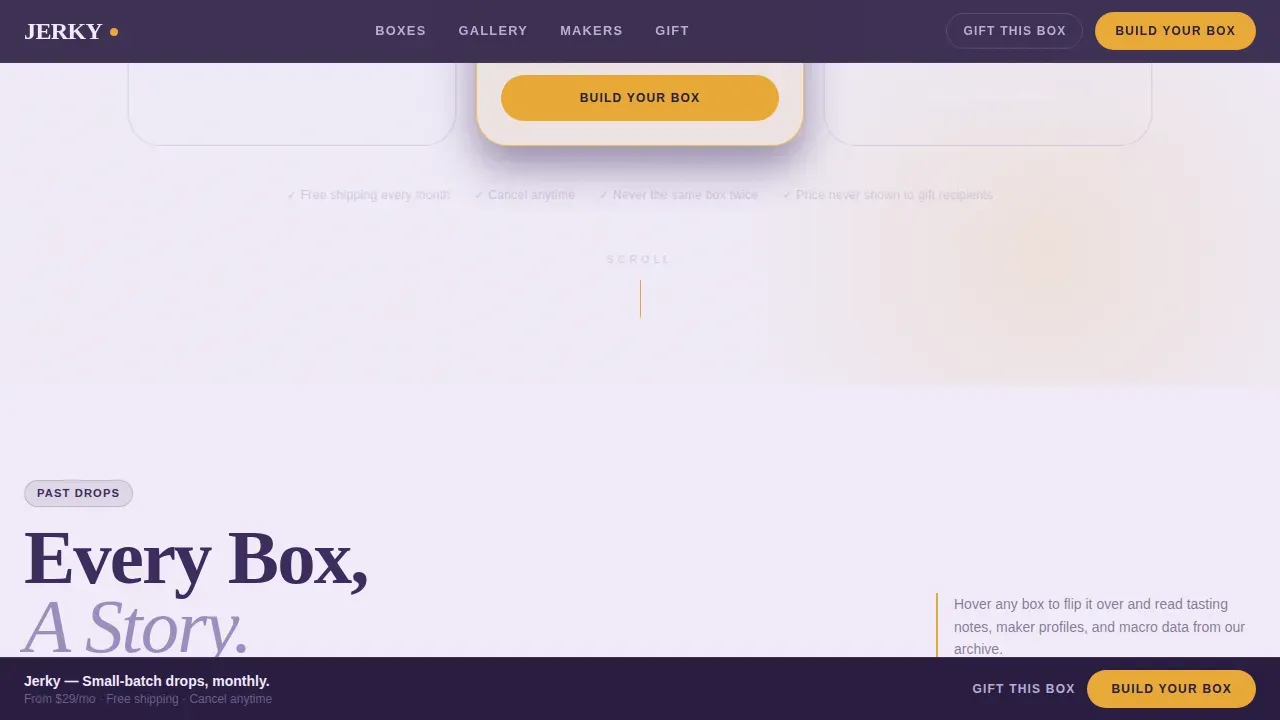 Subscription Box Services Professional Website Template