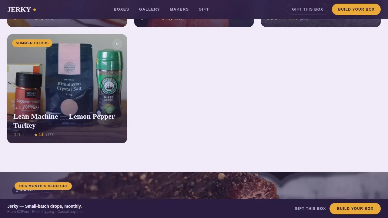 Subscription Box Services Professional Website Template
