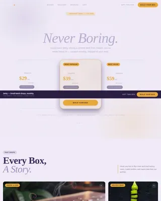 Subscription Box Services Professional Website Template