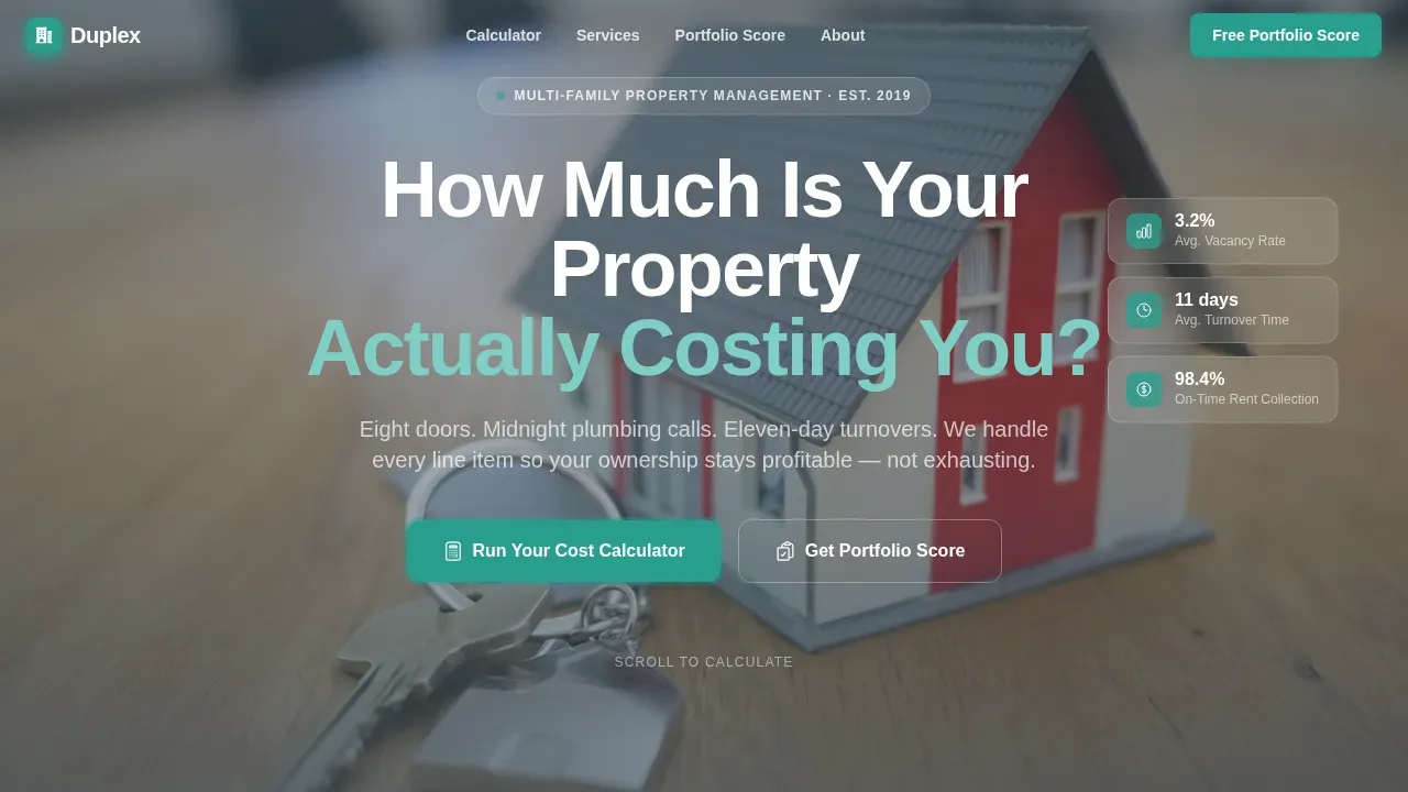 Complete Duplex & Multi-Family Real Estate Appointment Booking Website Template