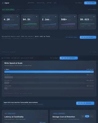 High Performance Database Landing Page Template