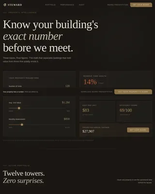 Luxury Condo Property Management Landing Page Template