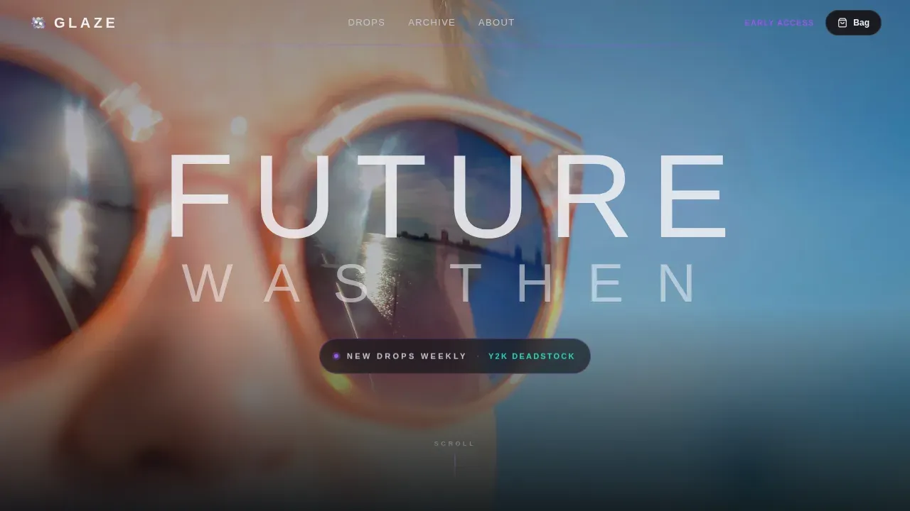 Futuristic Optical Retail Landing Page Template