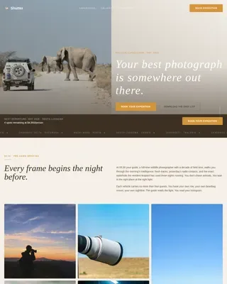 Specialist Wildlife & Conservation Appointment Booking Website Template