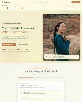 Compassionate Hygiene Academy Landing Page Template