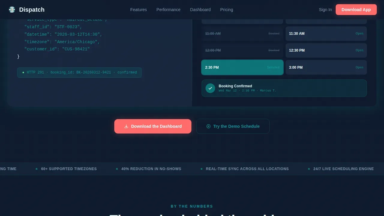 Franchise Digital Presence Booking Website Template