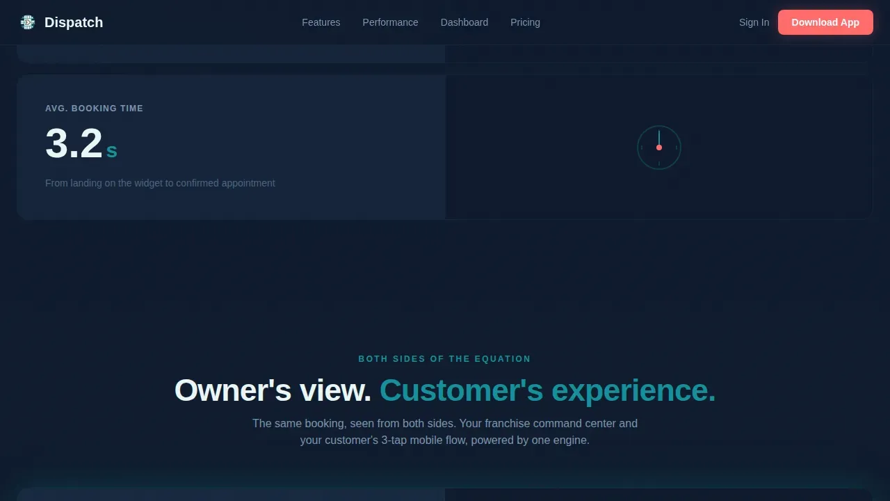 Franchise Digital Presence Booking Website Template