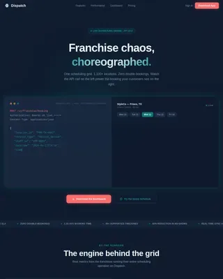 Franchise Digital Presence Booking Website Template