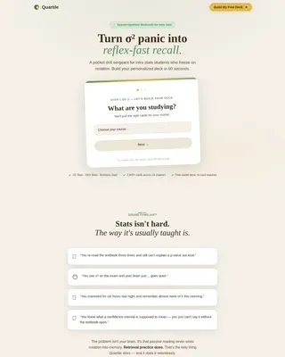 Smart Statistics Learning Landing Page Template