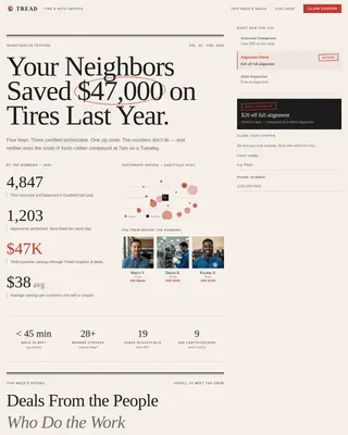 Expert Neighborhood Tire Landing Page Template