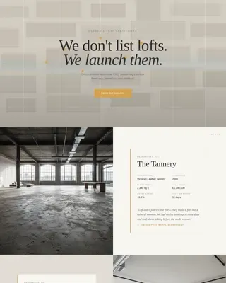 Curated Gallery Real Estate Landing Page Template