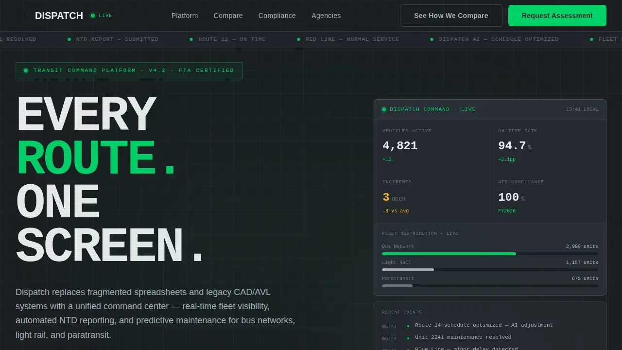 Coordinated Public Mobility Landing Page Template