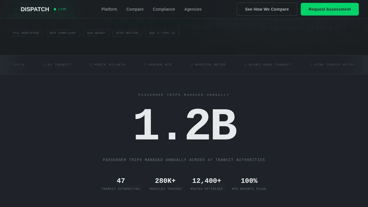 Coordinated Public Mobility Landing Page Template