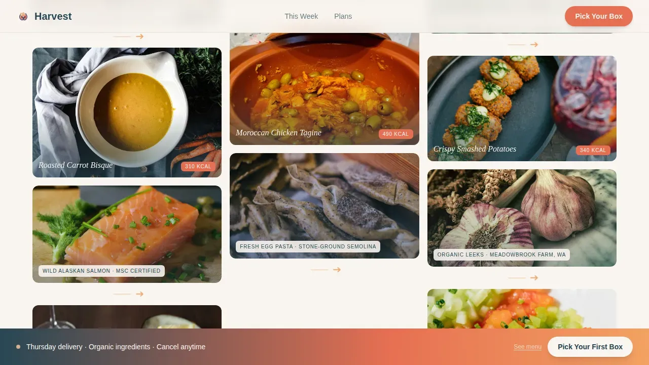 Premium Nutrition Delivery Landing Page Template