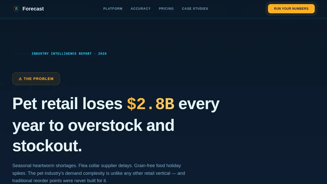Smart Pet Supply Optimization Landing Page Template