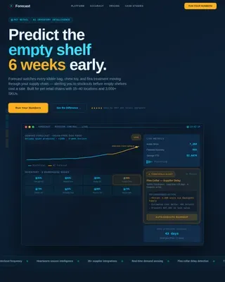 Smart Pet Supply Optimization Landing Page Template