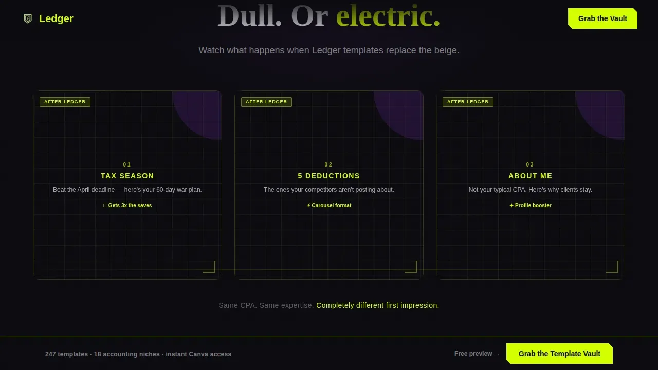 Accounting Digital Presence Portfolio & Case Study Website Template