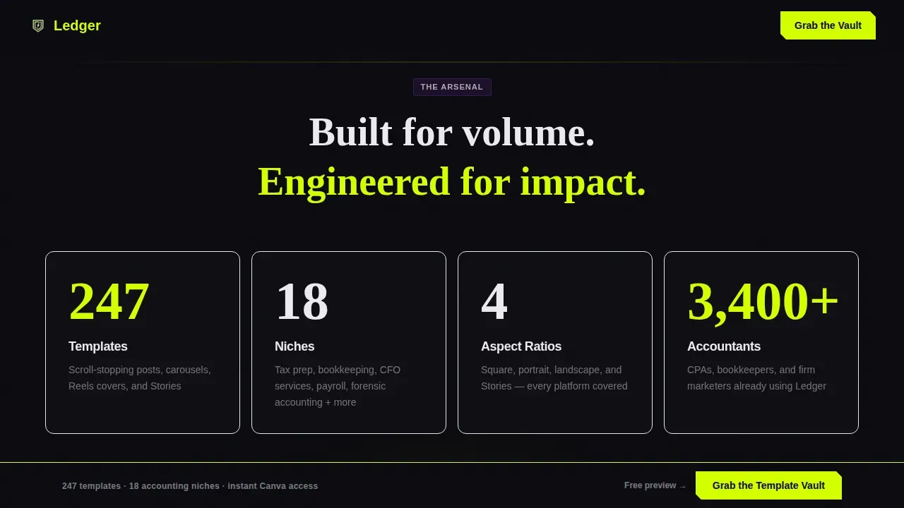Accounting Digital Presence Portfolio & Case Study Website Template