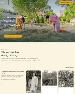 Mango Plantation Landing Page Template