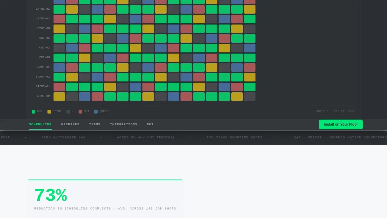 Precision Floor Scheduling Landing Page Template