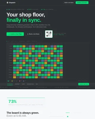 Precision Floor Scheduling Landing Page Template