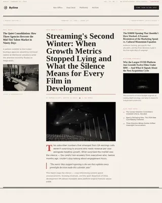 Authoritative Entertainment Report Landing Page Template