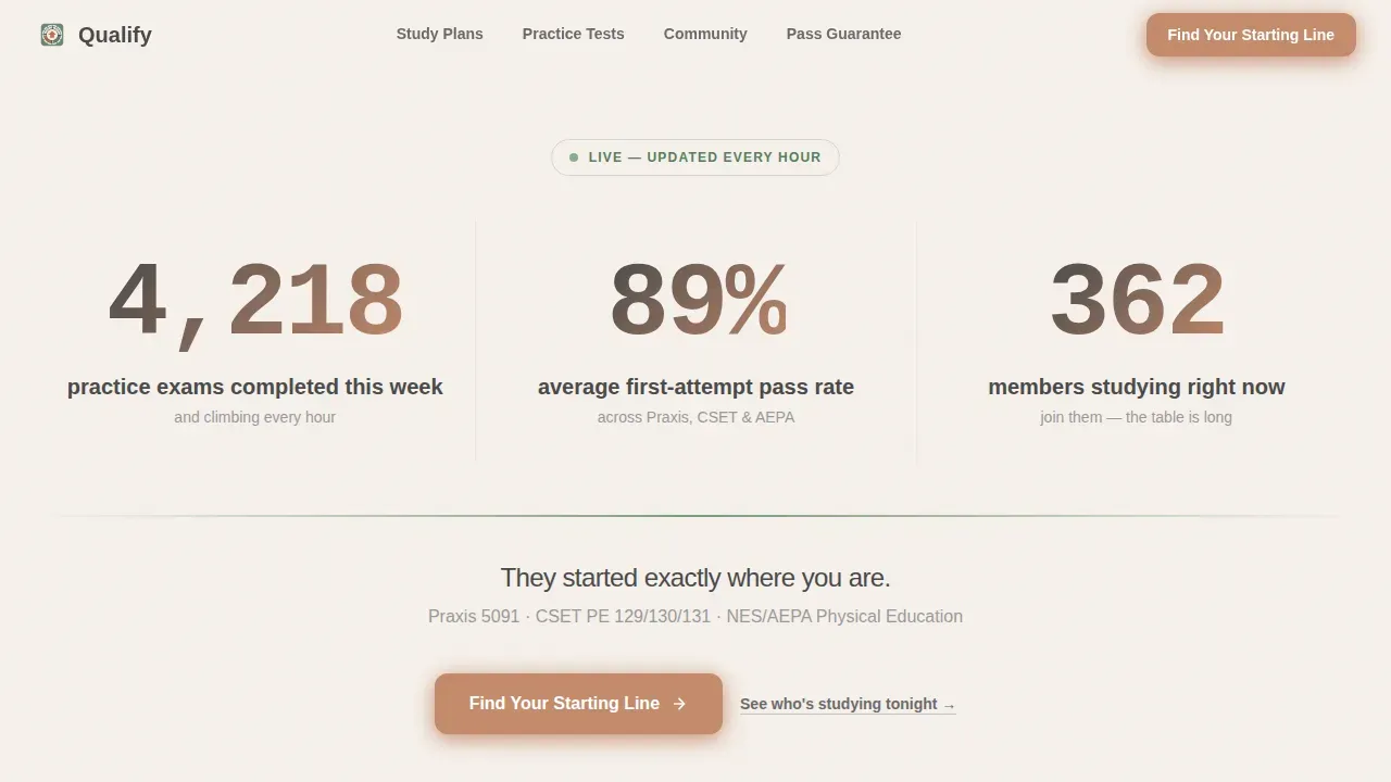 PE Exam Prep Community Landing Page Template