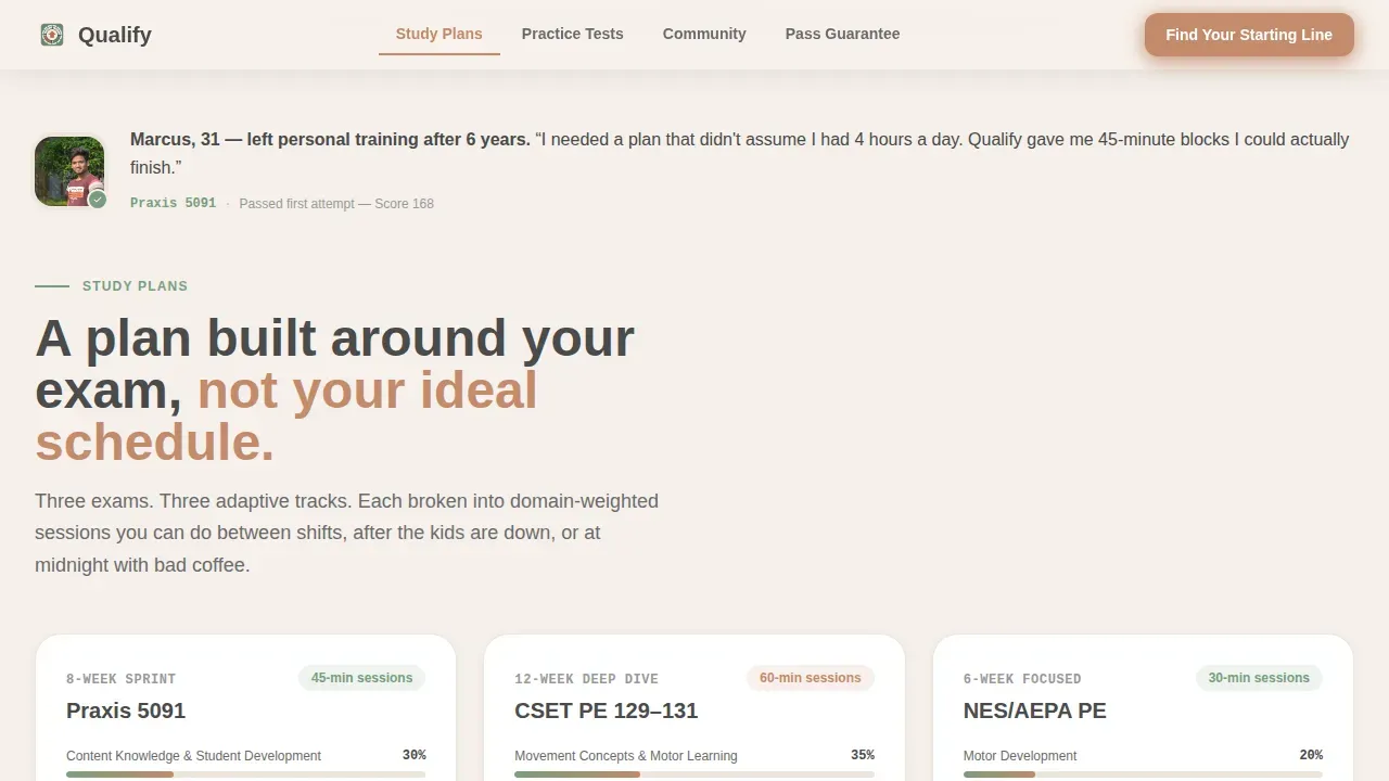 PE Exam Prep Community Landing Page Template
