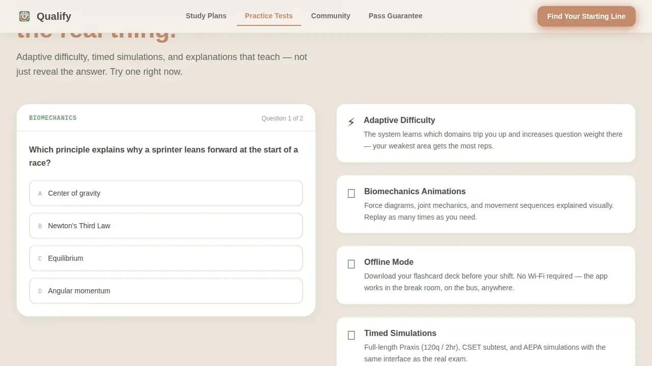 PE Exam Prep Community Landing Page Template