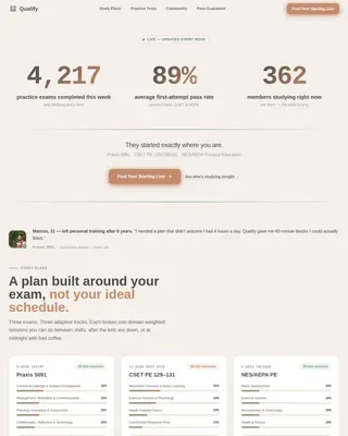 PE Exam Prep Community Landing Page Template