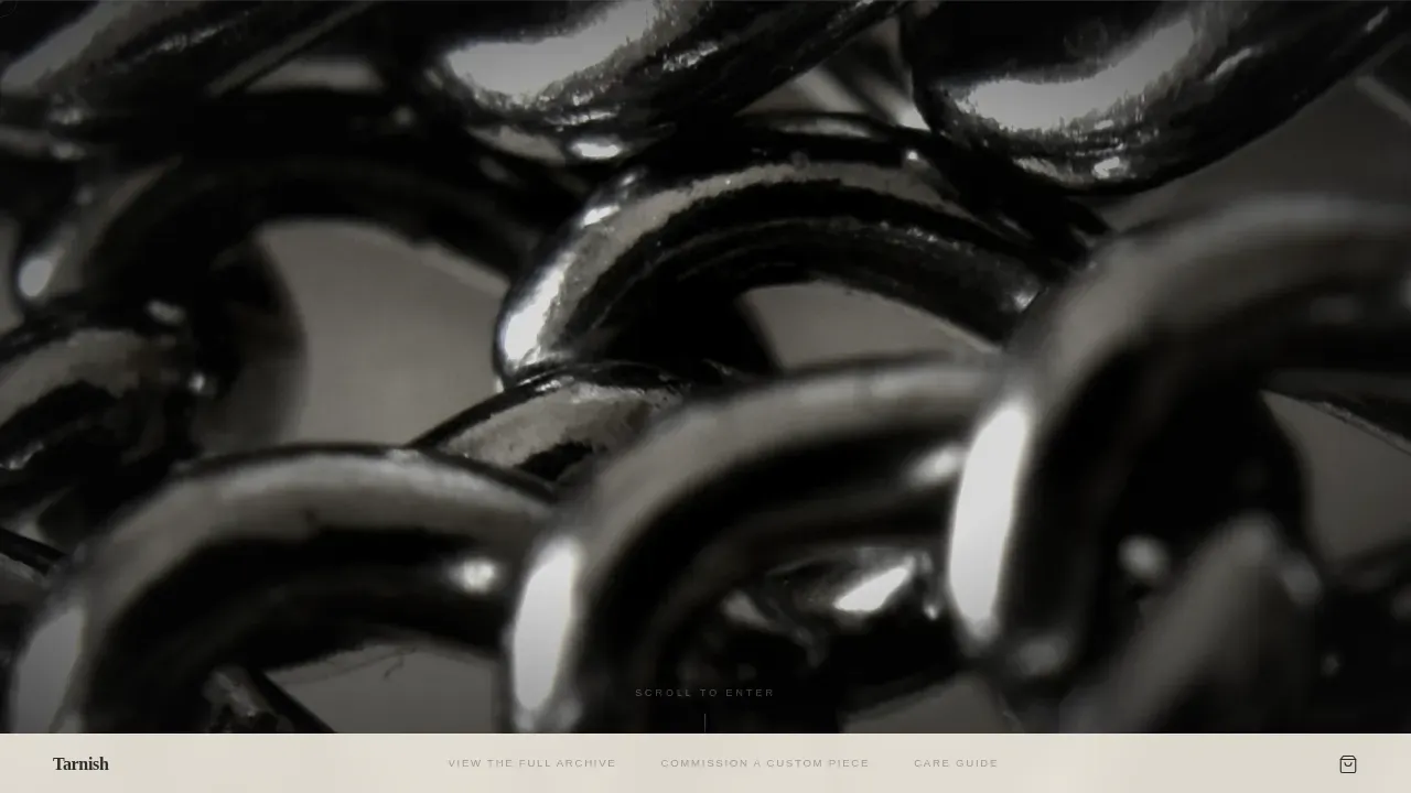 Luxe Minimal Grunge Jewelry Brand Landing Page Template