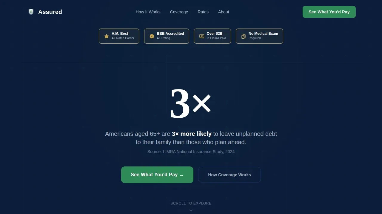 Retiree Insurance Professional Website Template
