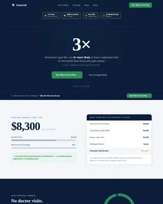 Retiree Insurance Professional Website Template