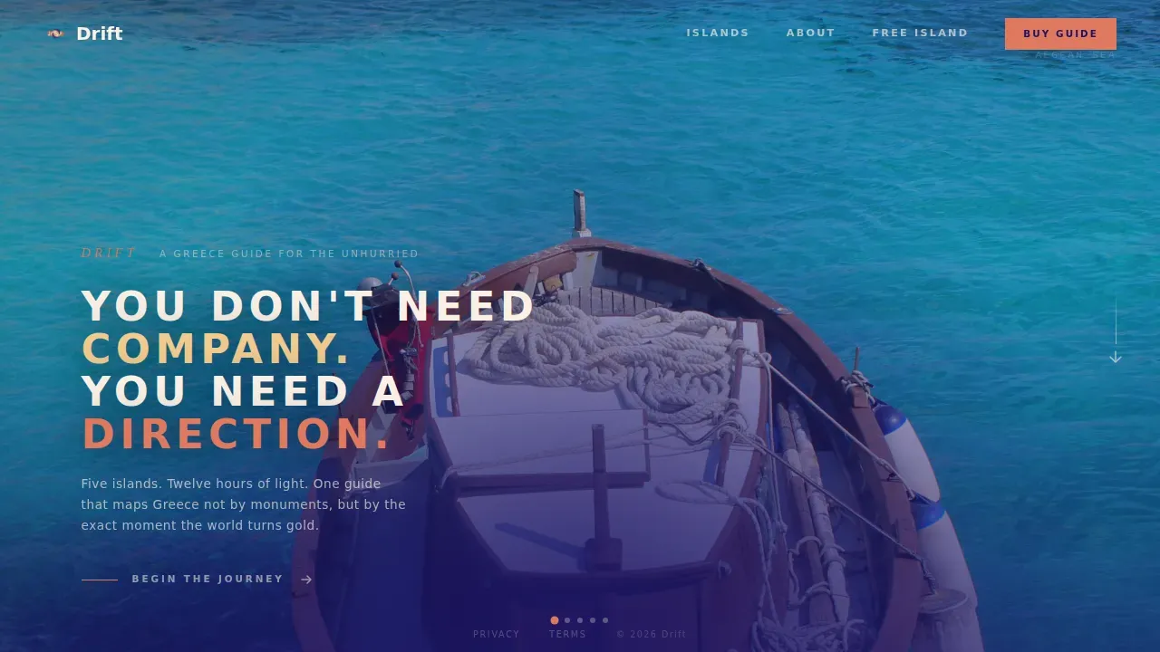Timeless Mediterranean Travel Landing Page Template