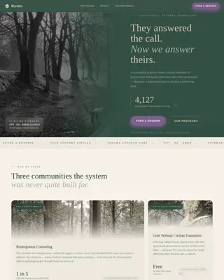Veteran Mental Health Landing Page Template