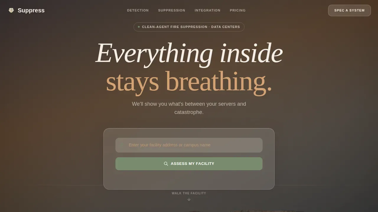 Advanced Fire Suppression Landing Page Template